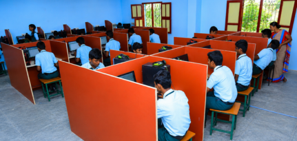 Modern school computer laboratory