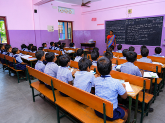 JMJ School students attending a classroom lesson