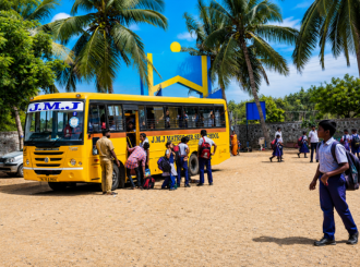 JMJ Matriculation Higher Secondary School bus