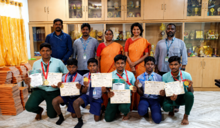 Students participating in a school debate